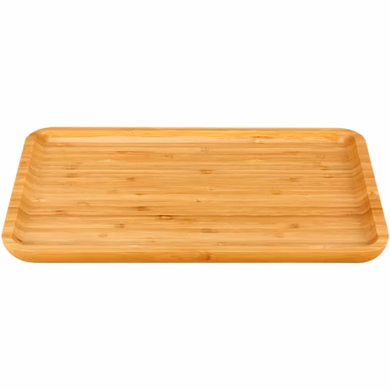 Bandeja rodante de servicio de bambú de madera de haya de madera de haya de galletas de comida rápida Simple de Color Natural