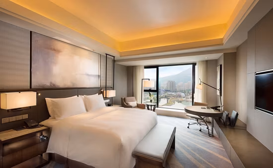 Moderno apartamento de hospitalidad hecho a medida, habitación de invitados, cama King Size, juegos completos de dormitorio, muebles de Hotel de madera de lujo de 5 estrellas