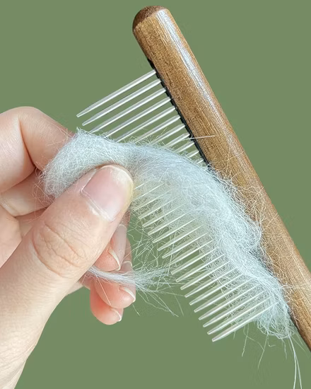 Peine para mascotas Peine para gatos Peine de madera Fading Beauty Row Peine Suministros para mascotas