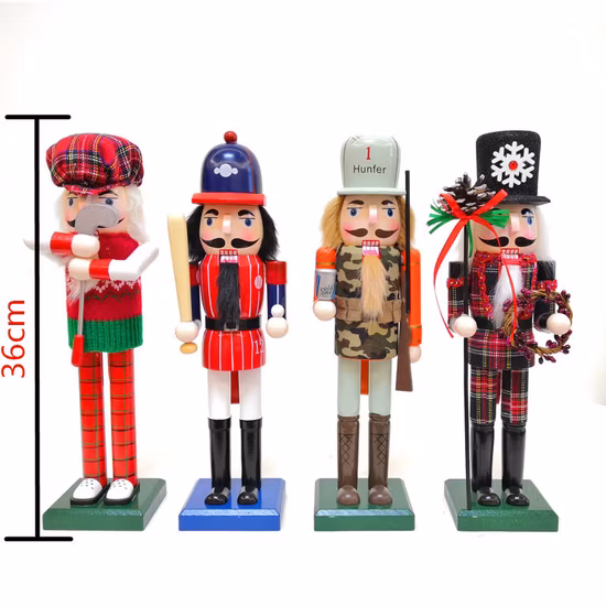 Cascanueces al aire libre Decoración navideña Madera Solider 6FT